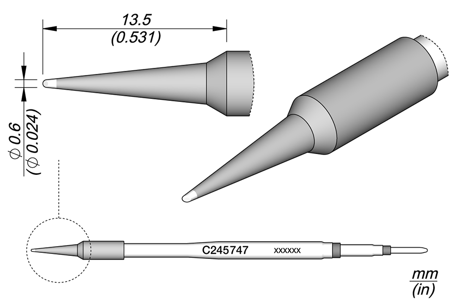 C245747 - Bevel Cartridge Ø 0.6